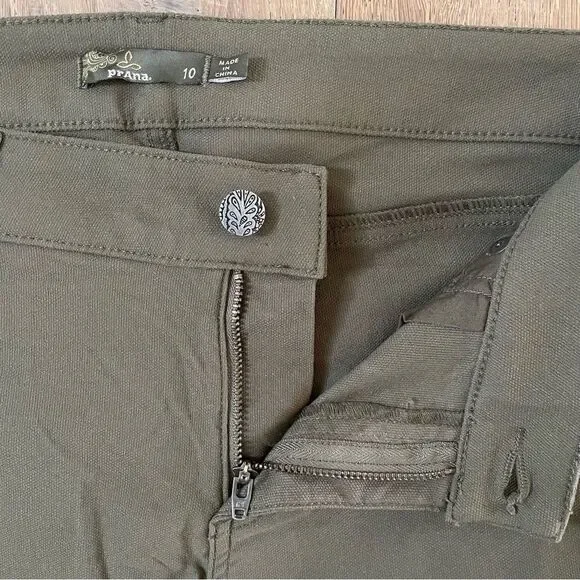 Prana Jenna Women's Pants Outdoor Cargo Green Mid Rise Slim Skinny Leg (Size10) - Picture 7 of 13
